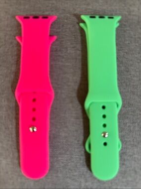 Amazon Silicone Smartwatch Bands in Neon Pink and Bright Green